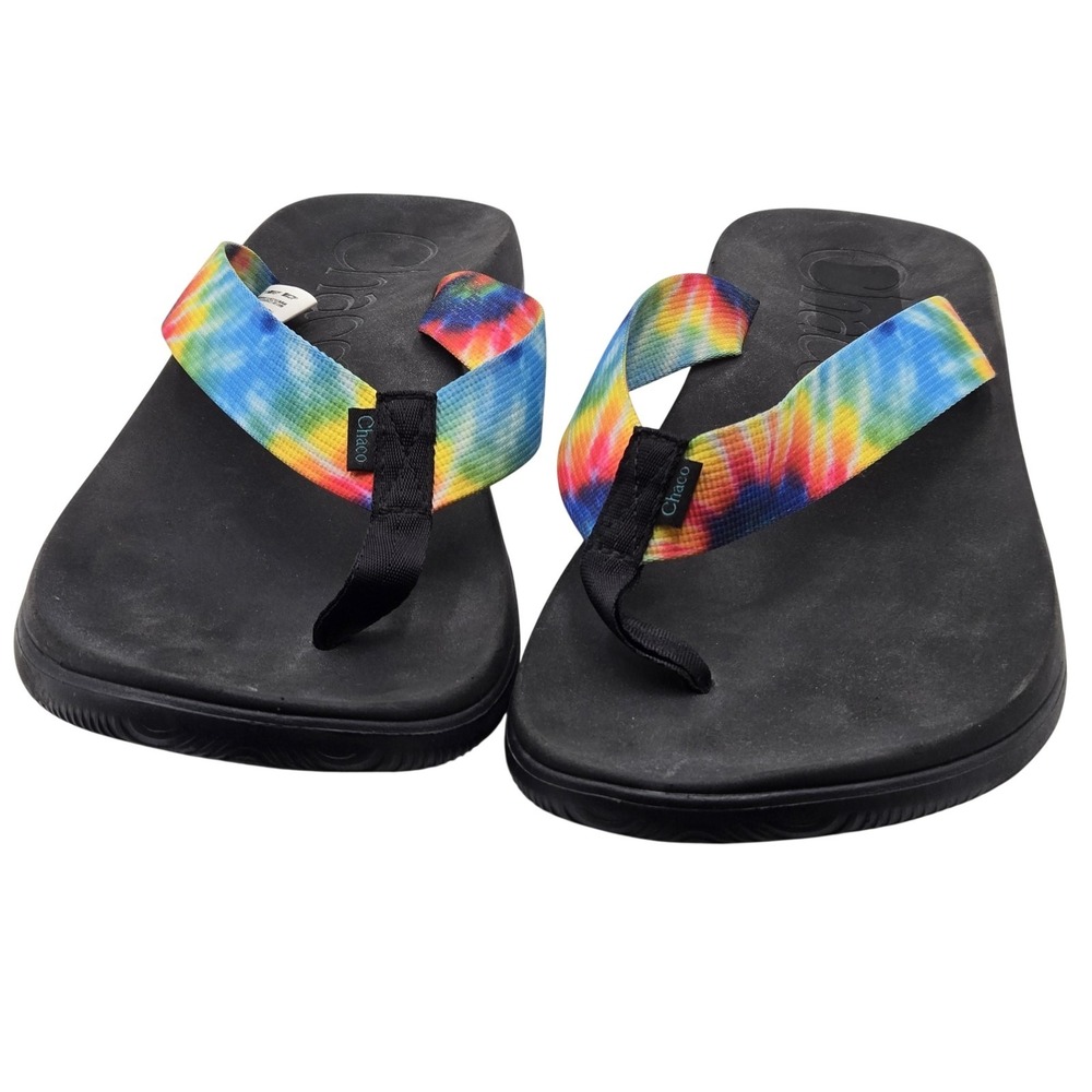 Chaco Sandals Mens Size 12 Multicolor Tie Dye Flip Flop Casual Comfort JCH108035